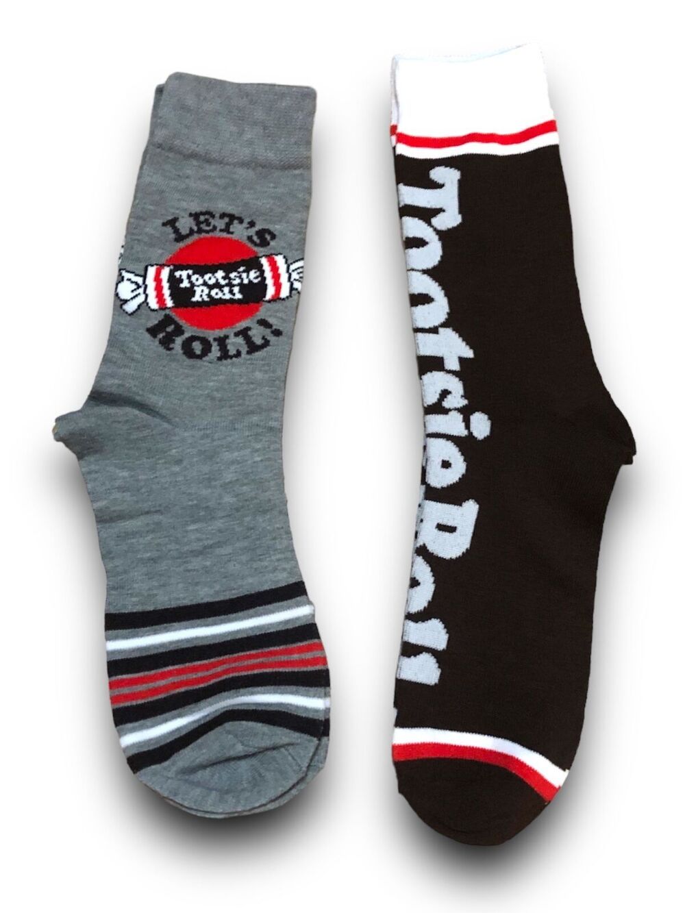 Tootsie Roll "Re-usable Bank" Men's Crew Socks - (2 Pairs) (6.5-12)